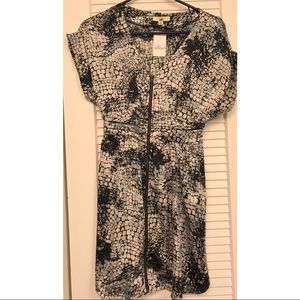 Alligator Print Zipper Dress